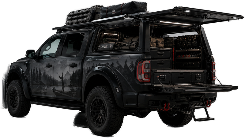 Ford Raptor — открытый кунг с полками для снаряжения